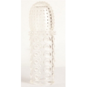 Прозрачная закрытая гелевая насадка - 13,5 см. - Toyfa Basic - в Якутске купить с доставкой