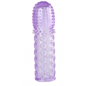 Насадка гелевая фиолетовая с точками, шипами и наплывами - 13,5 см. - Toyfa Basic - в Якутске купить с доставкой