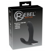 Черный вибромассажер простаты с функцией римминга Plug with Perineum Stimulator - 16,6 см. - Orion - в Якутске купить с доставкой