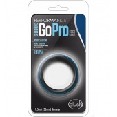 Черно-синее эрекционное кольцо Silicone Go Pro Cock Ring - Blush Novelties - в Якутске купить с доставкой