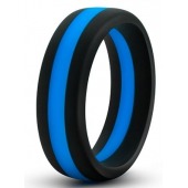 Черно-синее эрекционное кольцо Silicone Go Pro Cock Ring - Blush Novelties - в Якутске купить с доставкой