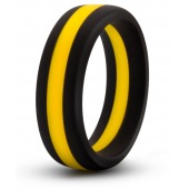 Черно-желтое силиконовое эрекционное кольцо Silicone Go Pro Cock Ring - Blush Novelties - в Якутске купить с доставкой