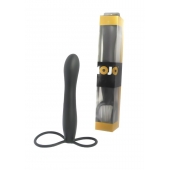 Черная насадка на пенис для двойной стимуляции Mojo BlackJack - 15 см. - Seven Creations - в Якутске купить с доставкой