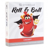 Стимулирующий презерватив-насадка Roll   Ball Cherry - Sitabella - купить с доставкой в Якутске