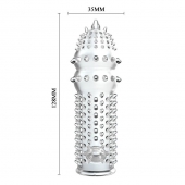 Закрытая прозрачная насадка Crystal sleeve - 14,2 см. - Erowoman-Eroman - в Якутске купить с доставкой