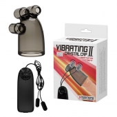 Дымчатая насадка-мастурбатор с вибрацией Vibrating Crystal Cap II - Baile - в Якутске купить с доставкой