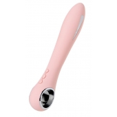 Розовый силиконовый вибратор с электростимуляцией GALVANI VIBE - 21 см. - ToyFa - купить с доставкой в Якутске
