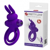 Фиолетовое эрекционное кольцо с вибростимуляцией клитора Vibrant Penis Ring III - Baile - в Якутске купить с доставкой