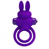 Фиолетовое эрекционное кольцо с вибростимуляцией клитора Vibrant Penis Ring III - Baile - в Якутске купить с доставкой