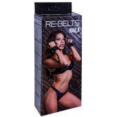 Черные кожаные наручники Naila - Rebelts - купить с доставкой в Якутске