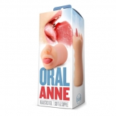 Телесный мастурбатор-ротик с язычком Oral Anne - Blush Novelties - в Якутске купить с доставкой