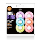 Набор из 6 эрекционных колец King of the Ring - Blush Novelties - в Якутске купить с доставкой