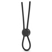 Черное силиконовое лассо на пенис SILICONE LOOP COCK RING - Blush Novelties - в Якутске купить с доставкой
