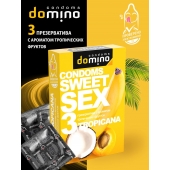 Презервативы для орального секса DOMINO Sweet Sex с ароматом тропических фруктов - 3 шт. - Domino - купить с доставкой в Якутске