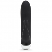 Черный вибратор с клиторальным отростком Greedy Girl Mini Rabbit Vibrator - 14 см. - Fifty Shades of Grey