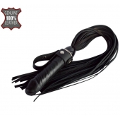 Черная плеть  Ковбой  с ручкой-фаллосом - 55 см. - Sitabella - купить с доставкой в Якутске