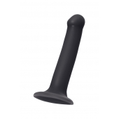 Черный фаллос на присоске Silicone Bendable Dildo M - 18 см. - Strap-on-me купить в Якутске с доставкой в Orgasmix.ru Черный фаллос на присоске Silicone Bendable Dildo M - 18 см. - Strap-on-me - купить с доставкой в Якутске