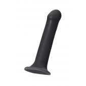 Черный фаллос на присоске Silicone Bendable Dildo L - 19 см. - Strap-on-me - купить с доставкой в Якутске