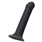 Черный фаллос на присоске Silicone Bendable Dildo L - 19 см. - Strap-on-me - купить с доставкой в Якутске