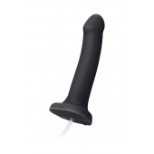 Черный фаллос с имитацией эякуляции Silicon Cum Dildo L - 19,6 см. - Strap-on-me - купить с доставкой в Якутске