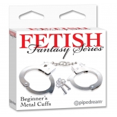 Металлические наручники Beginner s Metal Cuffs - Pipedream - купить с доставкой в Якутске
