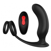 Черный массажер простаты REMOTE P-PLEASER - Dream Toys - в Якутске купить с доставкой