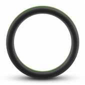 Черно-зеленое эрекционное кольцо Silicone Go Pro Cock Ring - Blush Novelties - в Якутске купить с доставкой