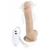 Телесный вибратор-ротатор на присоске Cesar Vibrator   Rotator - 17,5 см. - Adrien Lastic