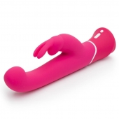 Розовый вибратор-кролик G-Spot Rechargeable Rabbit Vibrator - 24,1 см. - Happy Rabbit