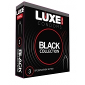 Черные презервативы LUXE Royal Black Collection - 3 шт. - Luxe - купить с доставкой в Якутске