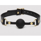 Черный кляп-шар Bound to You Faux Leather Ball Gag - Fifty Shades of Grey - купить с доставкой в Якутске