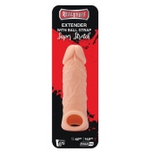 Телесная насадка EXTENDER WITH BALL STRAP 5.5 - 14 см. - Dream Toys - в Якутске купить с доставкой