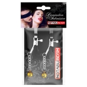 Оригинальные зажимы на соски с желтыми шариками - Notabu - купить с доставкой в Якутске Оригинальные зажимы на соски с желтыми шариками - Notabu - купить с доставкой в Якутске