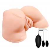 Телесная вибровагина Julie с 2 рабочими отверстиями - Baile - в Якутске купить с доставкой