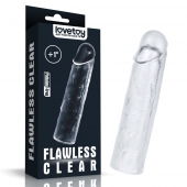 Прозрачная насадка-удлинитель Flawless Clear Penis Sleeve Add 1 - 15,5 см. - Lovetoy - в Якутске купить с доставкой