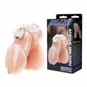 Прозрачная клетка целомудрия Acrylic See-thru Chastity Cage - BlueLine - купить с доставкой в Якутске