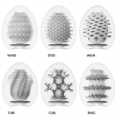 Набор из 6 мастурбаторов Tenga EGG IV с различным рельефом - Tenga - в Якутске купить с доставкой