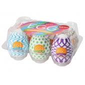 Набор из 6 мастурбаторов Tenga EGG IV с различным рельефом - Tenga - в Якутске купить с доставкой
