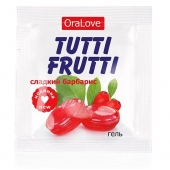 Гель-смазка Tutti-frutti со вкусом барбариса - 4 гр. - Биоритм - купить с доставкой в Якутске