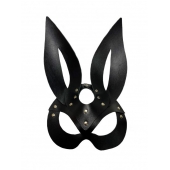 Черная кожаная маска зайки Miss Bunny - БДСМ Арсенал - купить с доставкой в Якутске