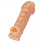 Телесная закрытая насадка с шишечками Cock Sleeve Size S - 13,8 см. - KOKOS - в Якутске купить с доставкой