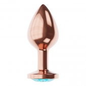 Пробка цвета розового золота с малиновым кристаллом Diamond Topaz Shine L - 8,3 см. - Lola Games - купить с доставкой в Якутске
