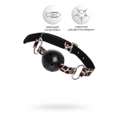 Черный кляп-шар на леопардовых ремешках Anonymo - ToyFa - купить с доставкой в Якутске Черный кляп-шар на леопардовых ремешках Anonymo - ToyFa - купить с доставкой в Якутске