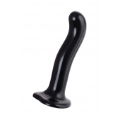 Черный стимулятор для пар P G-Spot Dildo Size L - 19 см. - Strap-on-me - в Якутске купить с доставкой