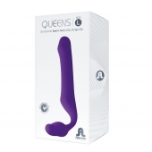 Фиолетовый безремневой страпон Queens L - Adrien Lastic - купить с доставкой в Якутске