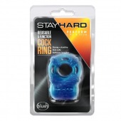 Голубое эрекционное виброкольцо Reusable 5 Function Cock Ring - Blush Novelties - в Якутске купить с доставкой