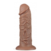 Коричневый фаллоимитатор Cubby dildo - 26,6 см. - Lovetoy в Якутске Коричневый фаллоимитатор Cubby dildo - 26,6 см. - Lovetoy