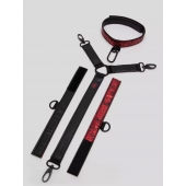 Ошейник с наручниками Reversible Faux Leather Collar and Wrist - Fifty Shades of Grey - купить с доставкой в Якутске