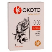 Тонкие презервативы OKOTO Thin Extra Soft - 3 шт. - Sitabella - купить с доставкой в Якутске