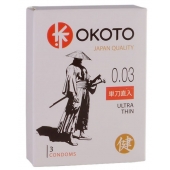 Ультратонкие презервативы OKOTO Ultra Thin - 3 шт. - Sitabella - купить с доставкой в Якутске